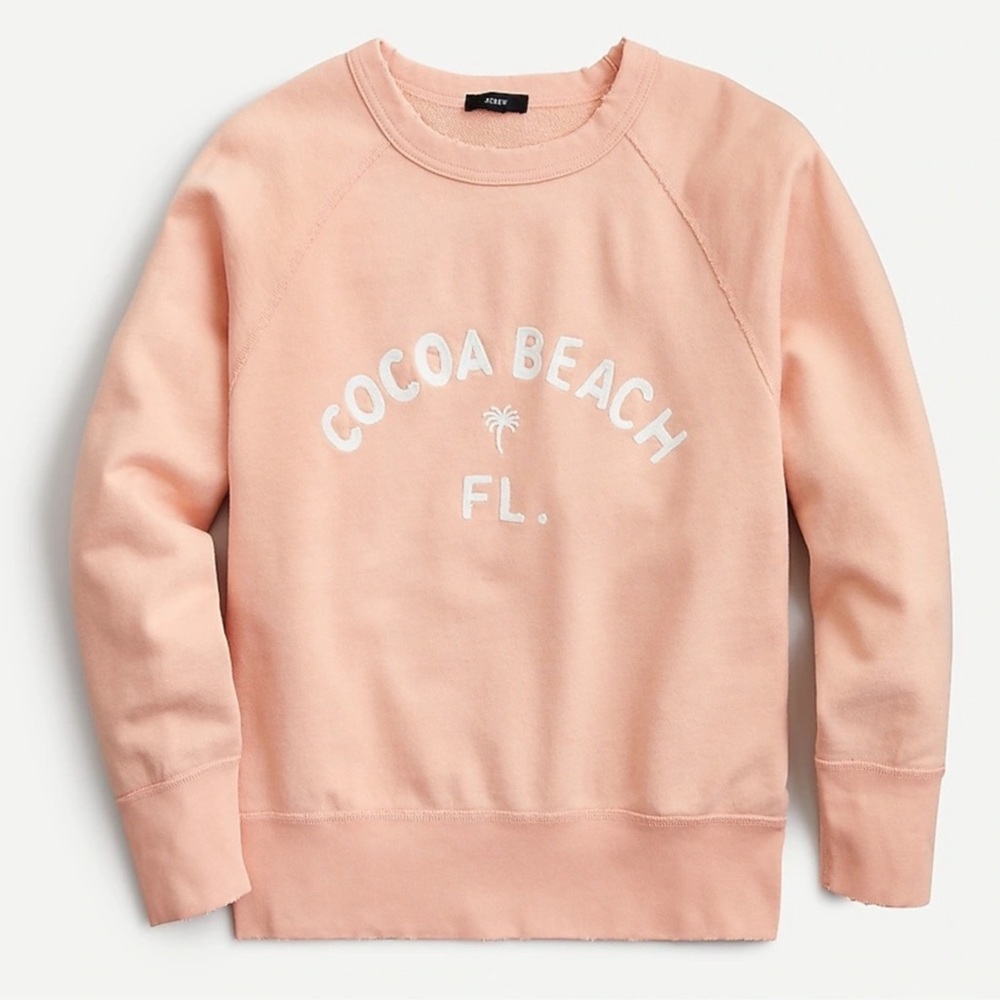 J Crew Cocoa Beach Sweatshirt Flirty Peach Sz M